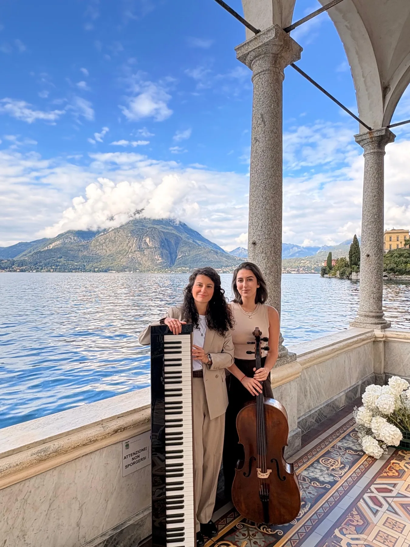 Bleus Rêves Duo in una location sul Lago di Como